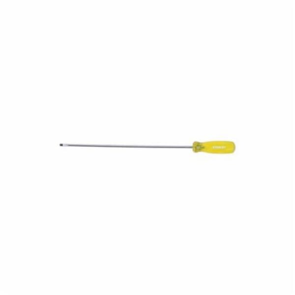 Stanley 100 PLUS 66-114 Extra Light Standard Screwdriver, 1/8 in Slotted Point, Alloy Steel Shank, 6-1/2 in OAL, Acetate Handle, Polished Chrome