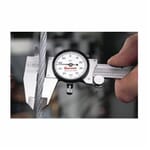 Starrett 120A-6 Accurate Direct Reading Reliable Dial Caliper With Plastic Case, 0 to 6 in, Graduation 0.001 in, 5/8 in Inside x 1-1/2 in Outside D Jaw, Stainless Steel, Satin