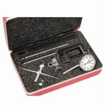 Starrett 196A1Z Universal Back Plunger Dial Indicator, 0.2 in, 0 to 100 Dial Reading, 0.001 in, 1.38 in Dial