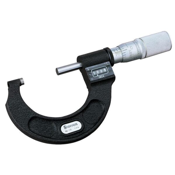 Starrett 216ZZ-2 Deluxe Micrometer Case, For Use With 1 to 2 in/25 to 50 mm 216 and 216M Series Digital Micrometer, Black Enamel Coated/Satin Polished Chrome