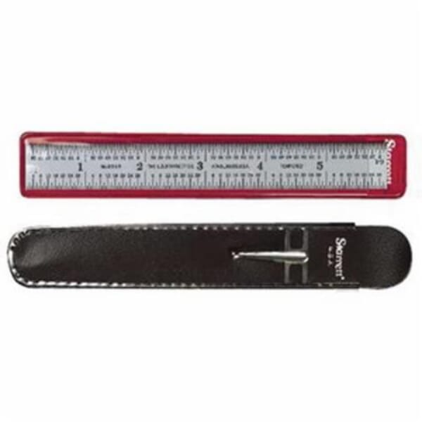 Starrett C310K-6 Full Flexible Precision Rule, Imperial Measuring System, Graduations #10 to 32nds One Side, 64ths on Reverse Side, 6 in L, Steel, Silver