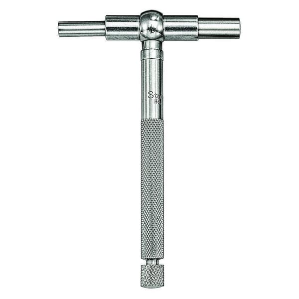 Starrett 579D Self-Centering Telescoping Gage With Two Telescoping Arms, Satin Chrome, 1-1/4 to 2-1/8 in Measuring, Rigid Handle, Steel