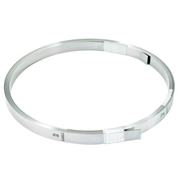 Starrett 666-19 Straight Leave Thickness Gage With Cardboard Box, 25 ft L x 1/2 in W x 0.019 in THK, Tempered Steel