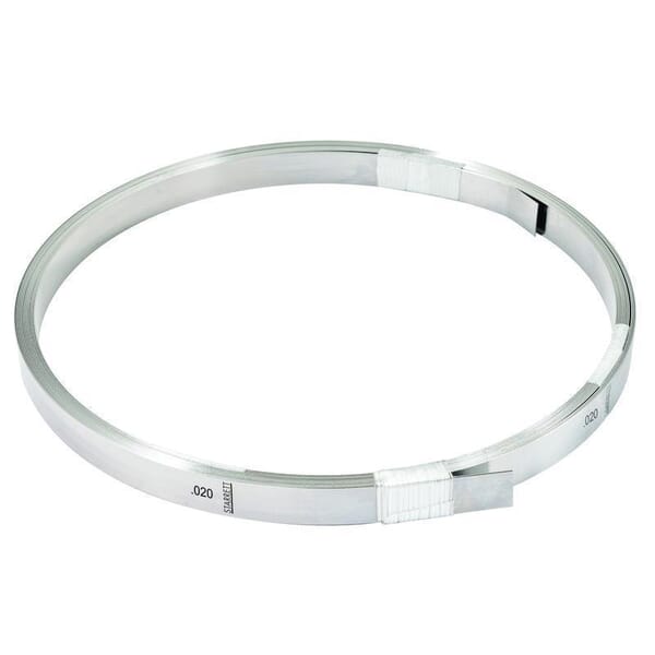 Starrett 666-20 Straight Leave Thickness Gage With Cardboard Box, 25 ft L x 1/2 in W x 0.02 in THK, Tempered Steel