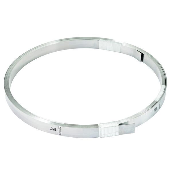Starrett 666-25 Straight Leave Thickness Gage With Cardboard Box, 25 ft L x 1/2 in W x 0.025 in THK, Tempered Steel