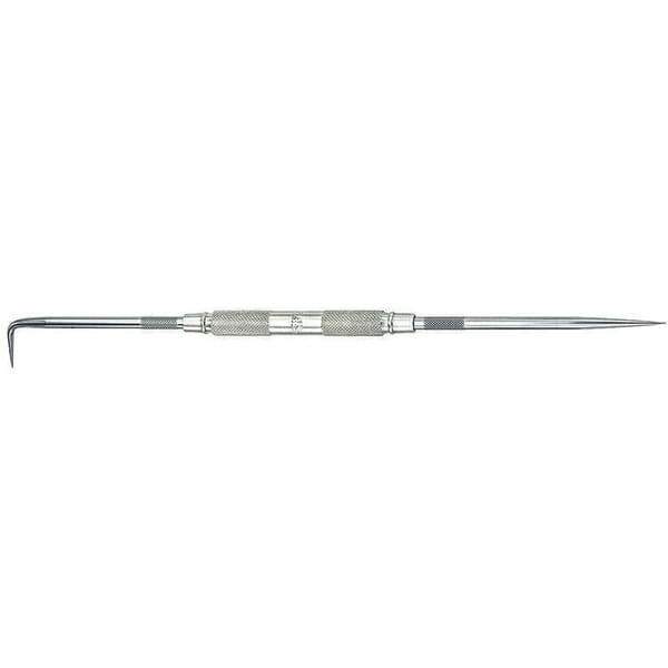 Starrett 67B Improved Scriber With Straight, Short Bent Points, Steel Taper Tip, Knurled Grip Handle, 8-9/16 in L