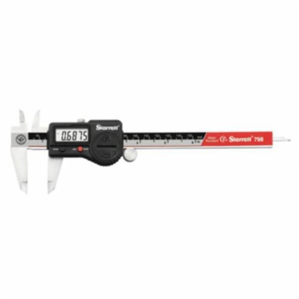 Starrett 798B-6/150 Electronic Slide Caliper With Plastic Case, 0 to 6 in, Graduations 0.0005 in, 1-1/2 in D Jaw, Stainless Steel
