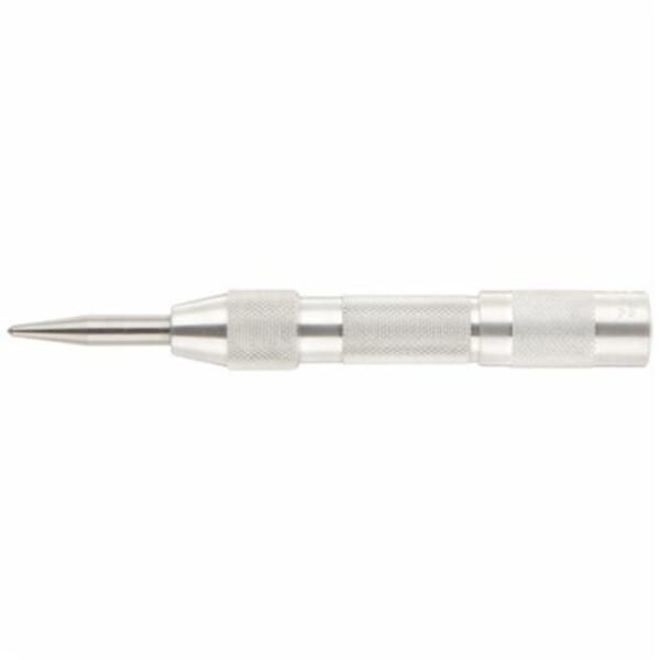 Starrett 818 Automatic Center Punch With Adjustable Stroke, 5/8 in Tip, 5 in OAL, Steel Tip