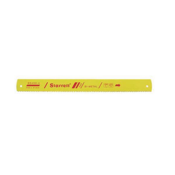 Starrett BS1806-7 Bluestripe Power Hacksaw Blade, 18 in L x 1-5/8 in W x 0.075 in THK, HSS-Co Cutting Edge, Alloy Steel Blade