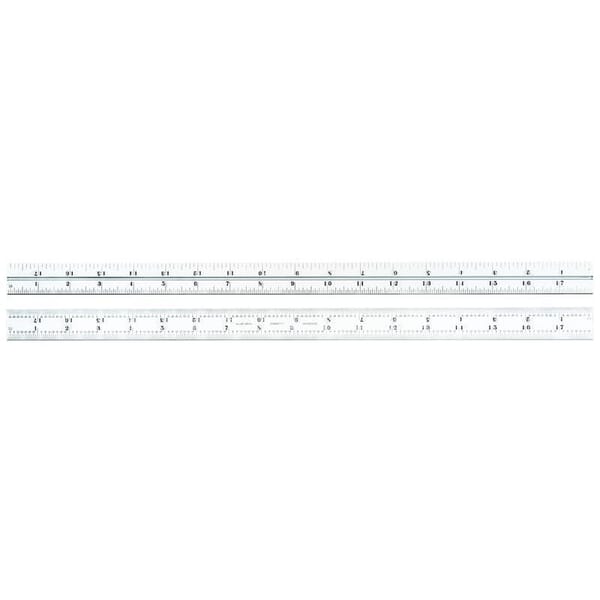 Starrett CB18-4R Combination Square Blade, 18 in L Carbon Steel Blade, 1 Pieces, #4R - 8ths, 16ths, Quick-Reading 32nds, 64ths Graduation