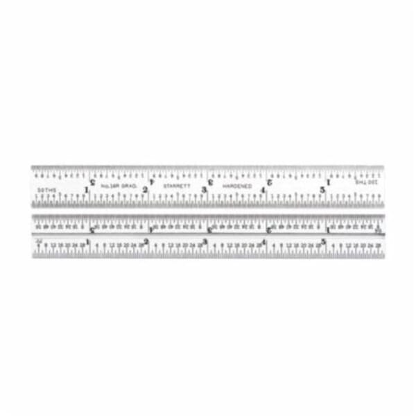 Starrett CB4-4R Inch Reading Combination Square Blade, 4 in L Steel Blade, 8ths, 16ths, Quick-Reading 32nds, 64ths Graduation