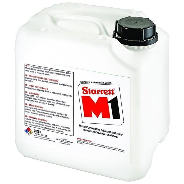 Starrett M-1.01 M1 All Purpose Oil, 1 gal Can, Pleasant Odor/Scent, Liquid Form, Amber