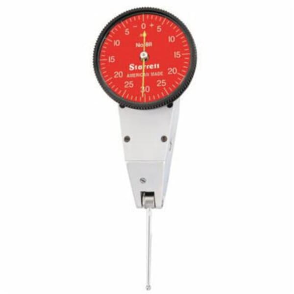 Starrett R811-1PZ Dial Test Indicator With Swivel Head, 0.06 in Measuring, 0 to 30 to 0 Dial Reading, Graduations 0.001 in, 1-3/8 in Dial, 1-5/16 in L Tip