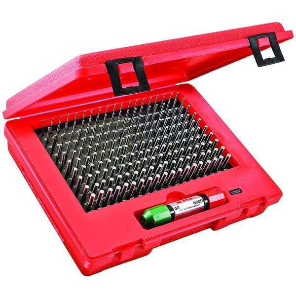 Starrett S4003-250 S4000 Global Series Precision Pin Gage Minus Set, 190 Pieces, Hardened Tool Steel