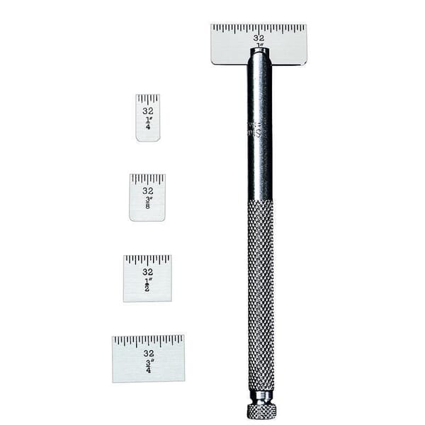 Starrett S423Z Small Steel Rule Set, Imperial Measuring System, Graduations 32nds of an Inch One Side and 64ths, Tempered Spring Steel, Bright