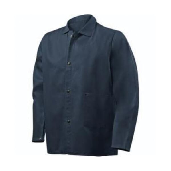 Steiner Weldlite 1060-L Anti-Static Flame Retardant Jacket, L, Cotton, Navy Blue, Resists: Mildew and Rot, Specifications Met: ASTM D6413-10