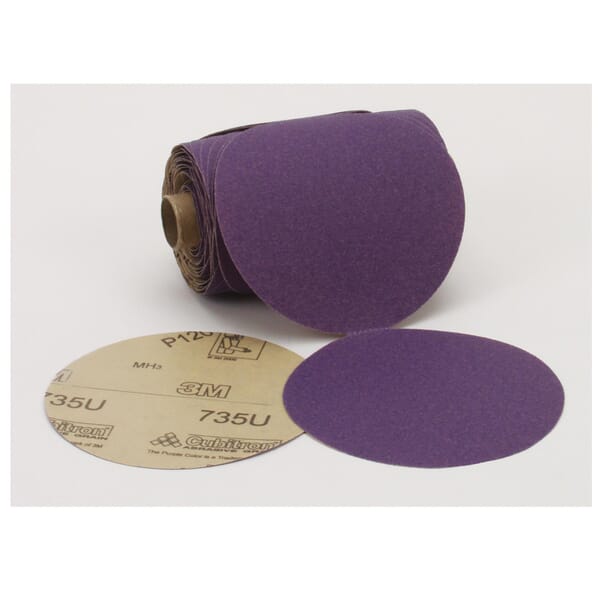 Stikit 5111151229 Open Coated PSA Paper Disc Roll, 5 in Dia Disc, P80 Grit, Medium Grade, Ceramic Abrasive, Paper Backing