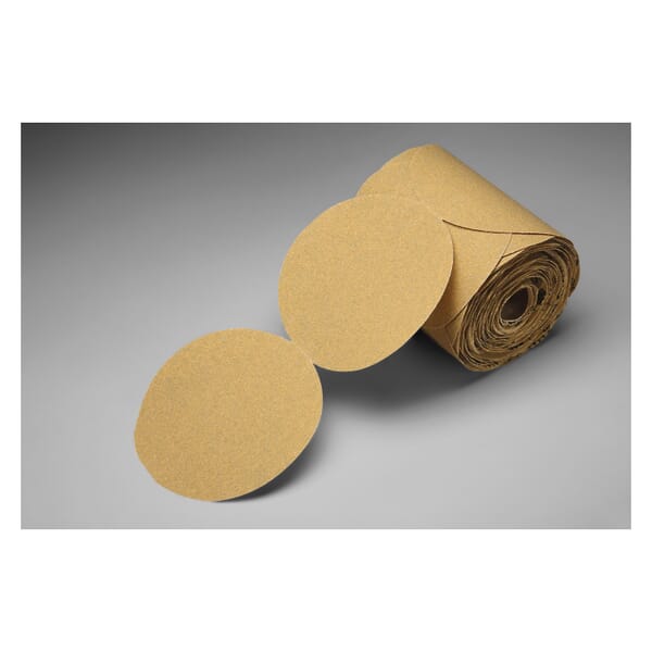 Stikit 7000028127 Roll Paper Disc, 5 in Dia Disc, P150 Grit, Very Fine Grade, Aluminum Oxide Abrasive, Paper Backing