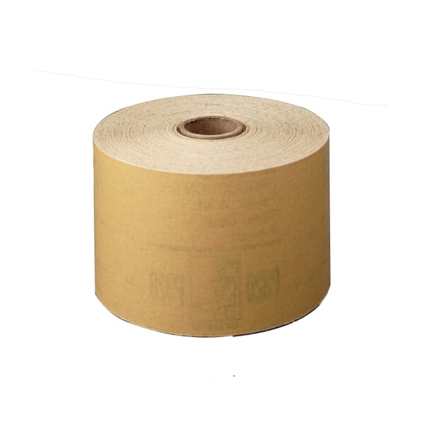 Stikit 7100030964 Abrasive Sheet Roll, 25 yd L x 2-3/4 in W, P80 Grit, Medium Grade, Aluminum Oxide Abrasive, Paper Backing
