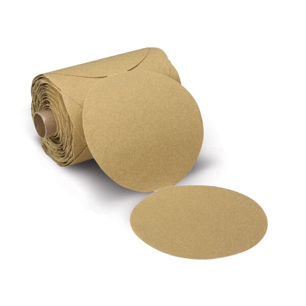 Stikit 7000028228 Open Coated PSA Paper Disc, 5 in Dia Disc, P180 Grit, Very Fine Grade, Aluminum Oxide Abrasive, Paper Backing
