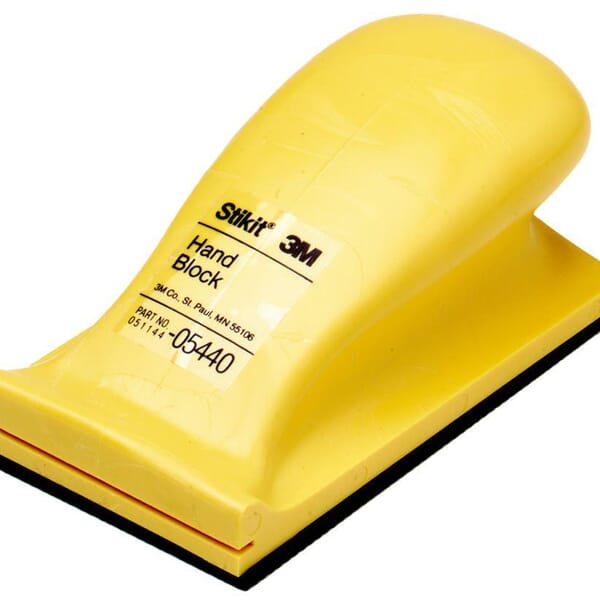 Stikit 7000045764 Hard Density Regular Hand Block, 5 in OAL x 2-3/4 in OAW, Rubber Abrasive, Stikit/PSA Attachment