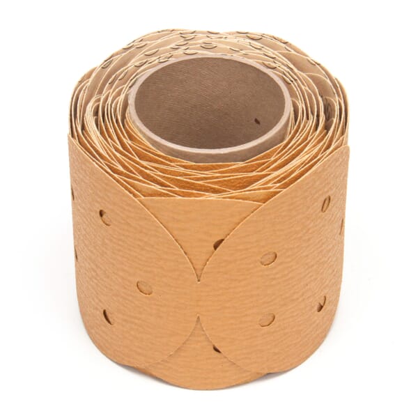 Stikit 7010298815 Closed Coated PSA Paper Disc, 5 in Dia Disc, 80 Grit, Medium Grade, Aluminum Oxide Abrasive, Paper Backing