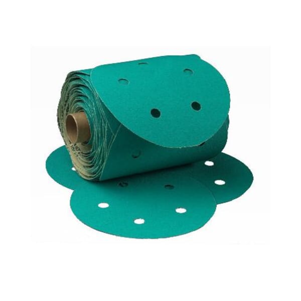 Stikit 7010360044 Roll Disc, 6 in Dia Disc, 80 Grit, Coarse Grade, Aluminum Oxide Abrasive, Paper Backing