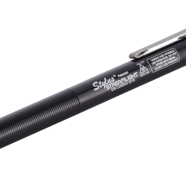 Streamlight 65069 STYLUS Handheld Inspection UV Penlight, LED Bulb, Aluminum Housing, 11/2/2/7 Lumens