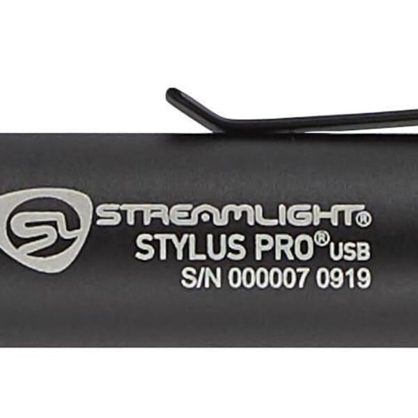 Streamlight 66133 STYLUS PRO Handheld Super Bright USB Rechargeable Penlight, LED Bulb, Aluminum Housing, 70 Lumens