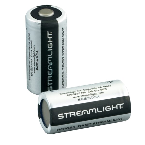 Streamlight 85177 Replacement Battery, Lithium, 3 V DC V Nominal, 1400 mAh Nominal, CR123A