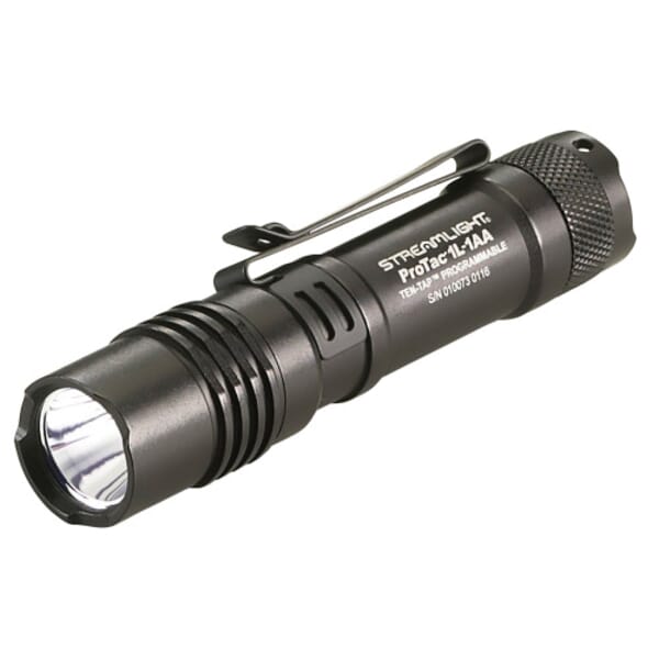 Streamlight 88061 ProTac 1L-1AA Dual Fuel High Lumen Tactical Flashlight, C4 LED Bulb, Aluminum Housing, 40 to 350 Lumens Lumens