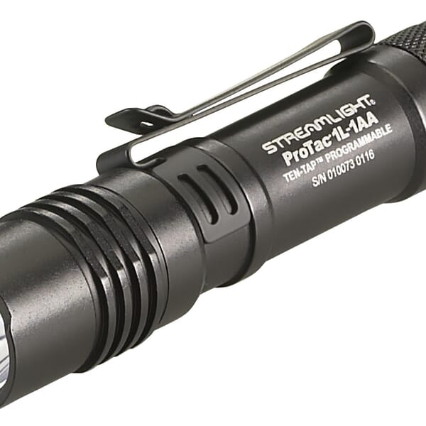 Streamlight 88061 ProTac 1L-1AA Dual Fuel High Lumen Tactical Flashlight, C4 LED Bulb, Aluminum Housing, 40 to 350 Lumens Lumens