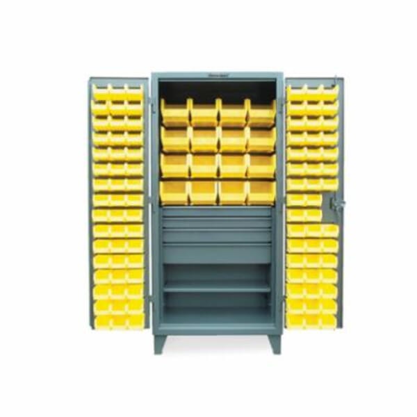 Strong Hold 36-BBS-241-4DB Bin Cabinet, 36 in W x 78 in H, 110 Bins, Gray