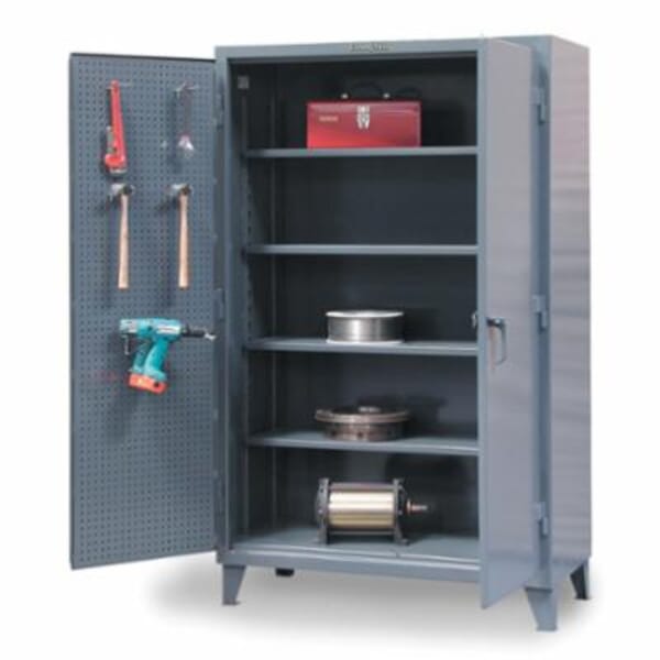 Strong Hold 46-PB-244 Pegboard Storage Cabinet, 48 in W x 78 in H, 12 ga Steel, Dark Gray
