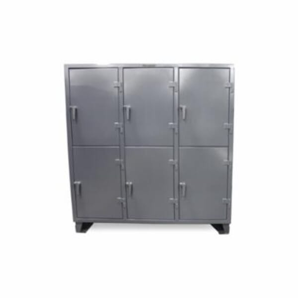 Strong Hold 66-24-2TPL Locker, 78 in H x 74 in W x 24 in D, 2 Tiers, 6 Compartments