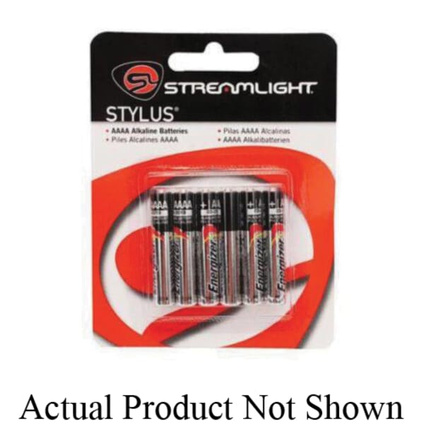 Streamlight 65030 Stylus Replacement Battery, Alkaline, 1.5 VDC V Nominal, 650 mAh Nominal, AAAA