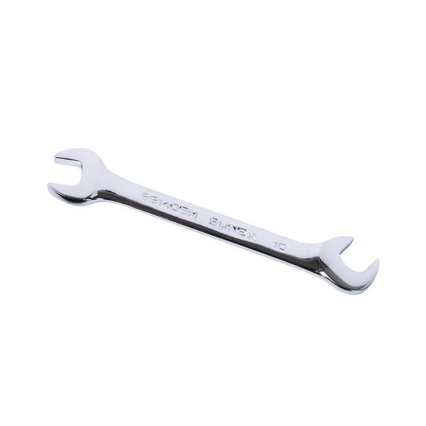 Sunex 991405M Open End Wrench, 10 mm Wrench, Angled Head, Drop Forged Alloy Steel, Polished Chrome