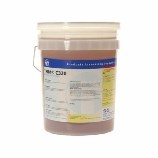 TRIM C320-5G High Lubricity Synthetic Coolant, 5 gal Pail, Yellow (Concentrate)/Light Yellow (Working Solution), Liquid