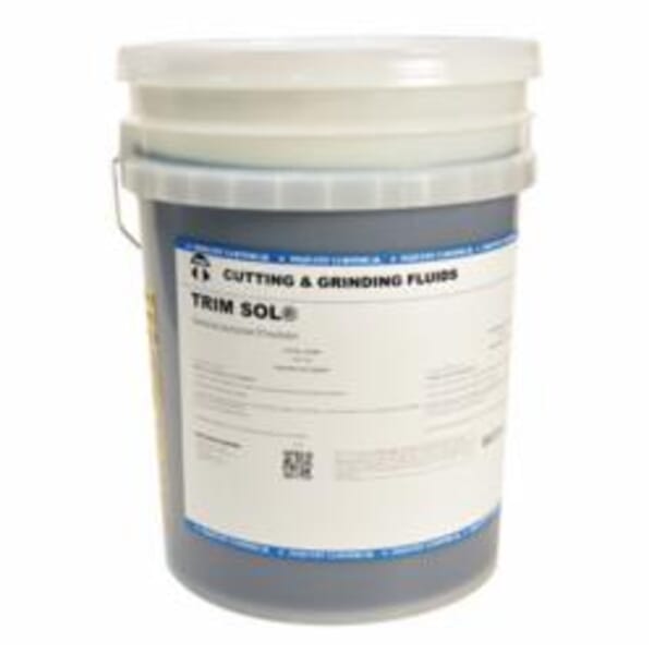TRIM SOL-5G SOL General Purpose Emulsion Cutting and Grinding Fluid, 5 gal Pail, Mild Sweet, Liquid, Blue/Green Concentrate/Light Blue Working Solution