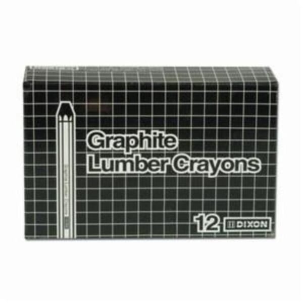 Dixon by Ticonderoga 36512 Permanent Lumber Crayon, 1/2 in Hex Tip, Soft Graphite