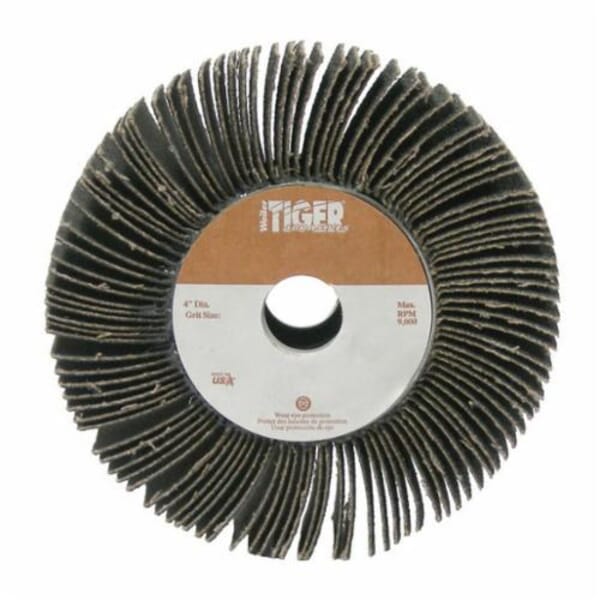 Tiger 53327 Unmounted Coated Abrasive Flap Wheel, 6 in Dia Wheel, 2 in W Face, 80 Grit, Medium Grade, Aluminum Oxide Abrasive