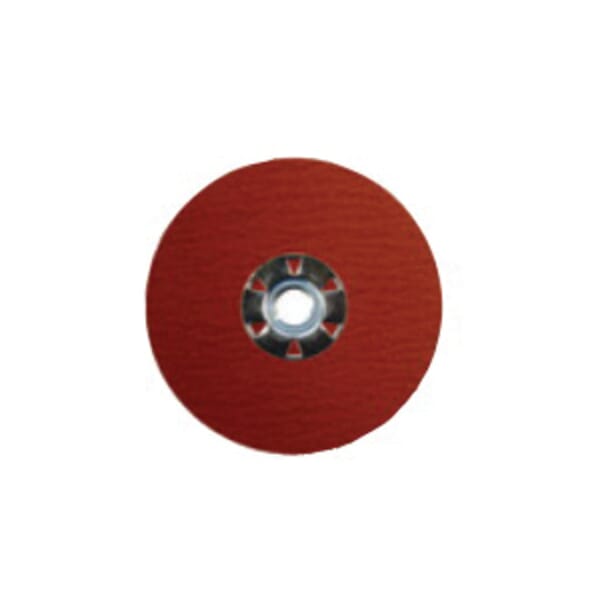 Tiger 69880 Max Performance Line Superior Life and Cut Coated Abrasive Disc, 4-1/2 in Dia Disc, 5/8-11 UNC Center Hole, 24 Grit, Extra Coarse Grade, Ceramic Alumina Abrasive, Threaded Attachment