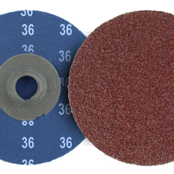 Tiger AO 60053 Blending Disc, 3 in Dia Disc, 36 Grit, Very Fine Grade, Aluminum Oxide Abrasive, Hub Attachment