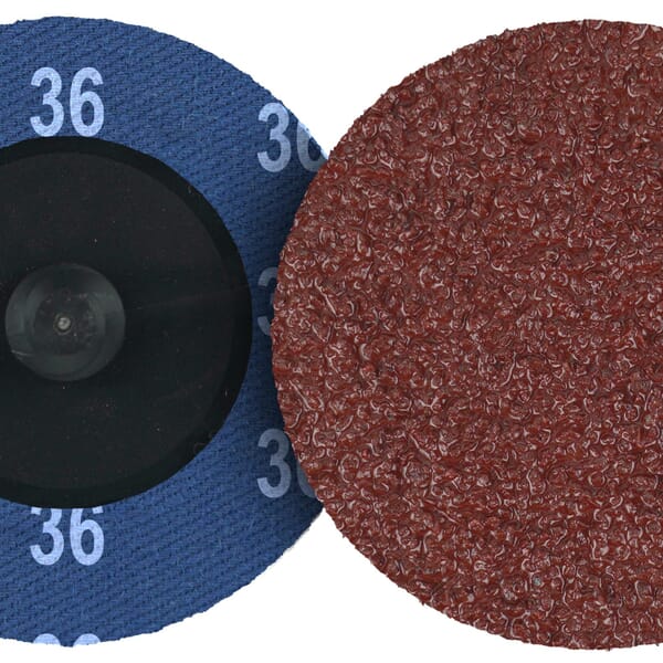 Tiger AO 60118 Blending Disc, 2 in Dia Disc, 36 Grit, Very Fine Grade, Aluminum Oxide Abrasive, Plastic Button Attachment