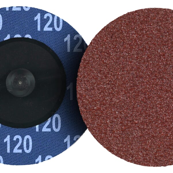 Tiger AO 60124 Blending Disc, 2 in Dia Disc, 120 Grit, Fine Grade, Aluminum Oxide Abrasive, Plastic Button Attachment