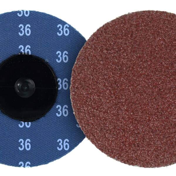 Tiger AO 60131 Blending Disc, 2 in Dia Disc, 36 Grit, Very Fine Grade, Aluminum Oxide Abrasive, Plastic Button Attachment