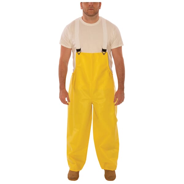 Tingley Webdri O31007.LG 2-Piece Bib Overall, Unisex, L, Yellow, 26 mil PVC on Polyester, 30 in L Inseam