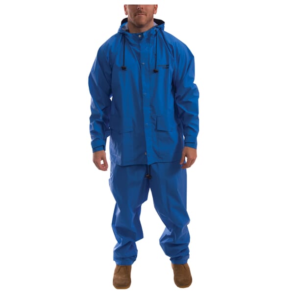 Tingley Storm-Champ S66211.XL 2-Piece Rainsuit, Mens, XL, Royal Blue, Nylon/PVC, 50 in Waist, 31 in L Inseam, Attached Hood