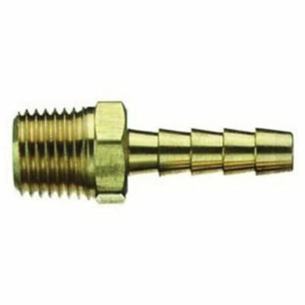 Tru-Flate 21-123 Hose-to-Pipe Fitting, 1/4 in Nominal, Barb x MNPT End Style, Brass