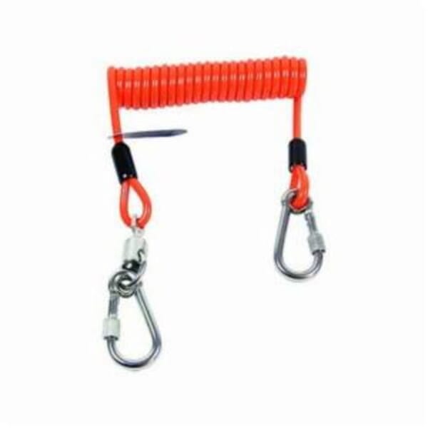 Ty-Flot T-CC348WRSW Coil Tool Lanyard, 5 lb Capacity, Metal Hardware/Plastic Line